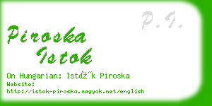 piroska istok business card